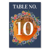 Numéro De Table Bohemian Garden Blue Boho Fleur sauvage Mariage (Par défaut)