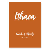 Numéro De Table Bohemian Terracotta Custom Wedding Nom de table (Par défaut)