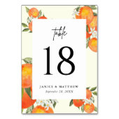 Numéro De Table Boho Abstract Orange Garden Wedding Seating (Par défaut)