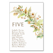 Numéro De Table Boho Autumn Forest Succursales Numéro de tableau M (Par défaut)