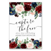 Numéro De Table Boho Bloom | La Bourgogne et la Marine Capturent N (Dos)