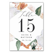 Numéro De Table Boho Blooms | Floral moderne personnalisé (Par défaut)