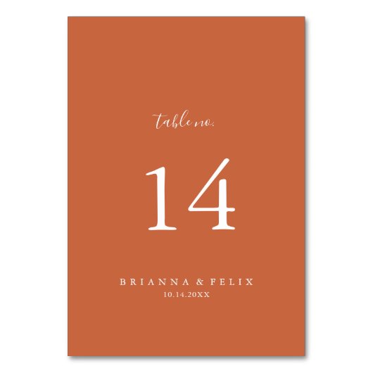 Numéro De Table Boho Botanique Mariage d'automne (Dos)