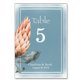 Numéro De Table Boho Chic Orange Fleur Smokey Blue Lash (Par défaut)