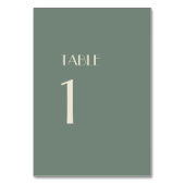 Numéro De Table Boho Deco d'automne | Sage Green Table Numéros Sig (Dos)