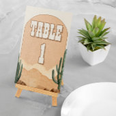 Numéro De Table Boho Desert Cactus Sud-Ouest Mariage ou douche