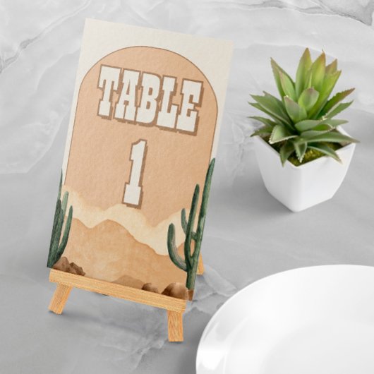 Numéro De Table Boho Désert Cactus Sud-Ouest Mariage ou Réception