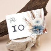 Numéro De Table Boho d'hiver Mariage Floral | BLANCHE