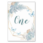 Numéro De Table Boho Dusty Bleu papillon Anniversaire (Par défaut)