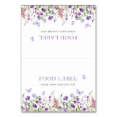 Numéro De Table Boho Fleur sauvage papillon Étiquette alimentaire (Par défaut)