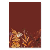 Numéro De Table Boho Fleur sauvage Terracotta Mariage de automne d (Dos)