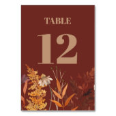 Numéro De Table Boho Fleur sauvage Terracotta Mariage de automne d (Par défaut)