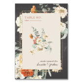 Numéro De Table Boho Fleurs Sombres Botaniques | Mariage (Par défaut)
