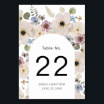 Numéro De Table Boho Floral Arch Mariage<br><div class="desc">Chic, moderne et parfait pour les mariages du printemps et de l'été. Ce numéro de table mariage présente de superbes flûtes d'aquarelle chic boho peintes à la main, dans des tons crème, ivoire, vert sauge, bordeaux et bleu poussiéreux, disposées autour d'une arche boho tendance. Trouvez d'autres produits dans la collection...</div>