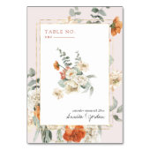 Numéro De Table Boho Floral Greenery Botanique | Mariage (Par défaut)
