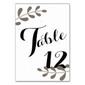 Numéro De Table Boho Floral Mariage (Dos)