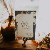 Numéro De Table Boho Flore foncé verdure Botanique | MARIAGE