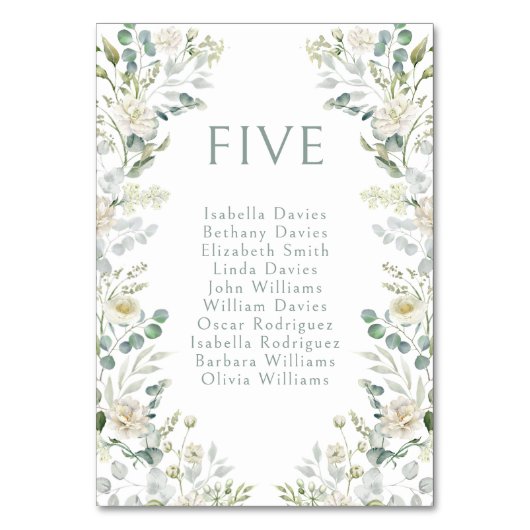 Numéro De Table Boho Greenery Eucalyptus Mariage Numéros de tablea (Par défaut)