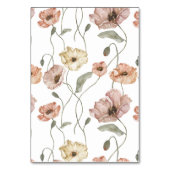 Numéro De Table Boho Islandais Aquarelle Islande Fleur de pavot d' (Dos)