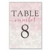 Numéro De Table Boho mignon Mariage à fleurs roses (Par défaut)