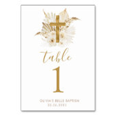 Numéro De Table Boho Neutre Floral Baptême Numéros de tableau (Par défaut)