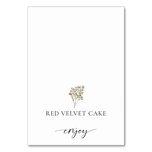 Numéro De Table Boho Pampas Grass Tented Food Étiquette Mariage Bu (Par défaut)