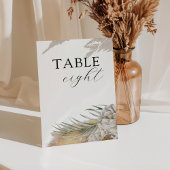 Numéro De Table Boho Pampas Grass Wedding Table Number