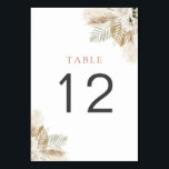 Numéro De Table boho pampas herbe et verdure<br><div class="desc">boho pampas herbe verdure mariage numéro de table du .</div>