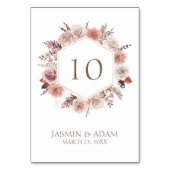 Numéro De Table Boho Pampas Neutral Floral Mariage (Par défaut)