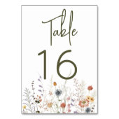 Numéro De Table Boho Pastel Fleur sauvage Moderne Floral Mariage (Par défaut)