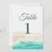 Numéro de table Boho Plage Tropicale et Palmiers (Devant)