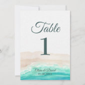 Numéro de table Boho Plage Tropicale et Palmiers (Dos)