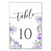 Numéro De Table Boho Purple Floral Wedding (Par défaut)
