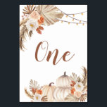 Numéro De Table Boho Rustic Citrouille Fall in Love Table Numéro<br><div class="desc">Boho Rustic Citrouille Fall in Love Fête des mariées Numéro de tableau</div>