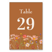 Numéro De Table Boho Rustic Floral Mariage de automne (Par défaut)
