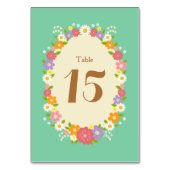 Numéro De Table Boho Rustic Floral Wreath Mariage (Monnaie) (Dos)