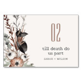 Numéro De Table Boho Rustique rouille gothique Mariage botanique n (Dos)