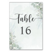 Numéro De Table Boho Sage Green Eucalyptus Wedding Table Number (Par défaut)