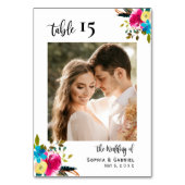 Numéro De Table Boho Script Mariage Numéros de tableau double face (Dos)