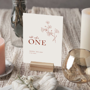 Numéro De Table Boho Sienna Terracotta Floral Mariage