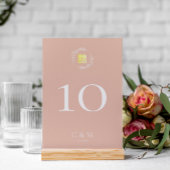 Numéro De Table Boho teintée feuille rose wreath moderne mariage c