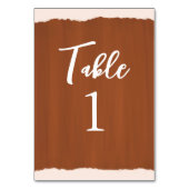 Numéro De Table Boho Terra Cotta Faux Verre Peint Mariage (Par défaut)