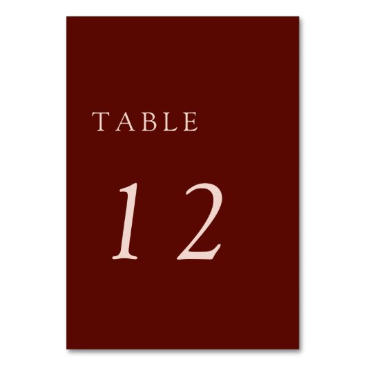 Numéro De Table Boho Terracott Simple Minimal Mariage Cuivre (Par défaut)