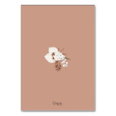 Numéro De Table Boho Terracotta Pampas Grass Orchid Mariage (Dos)