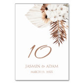 Numéro De Table Boho Terracotta Pampas Grass Orchid Mariage (Par défaut)