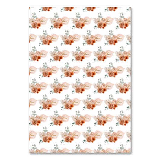 Numéro De Table Boho Terracotta Pampas Herbe (Dos)