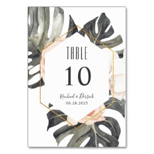 Numéro De Table Boho Tropical Floral Mariage ou Banquet