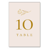 Numéro De Table Boho végétal Mariage minimal (Par défaut)