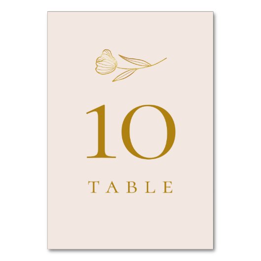Numéro De Table Boho végétal Mariage minimal (Par défaut)