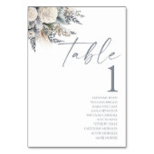 Numéro De Table Boho White Rose Floral Mariage Jardin (Dos)